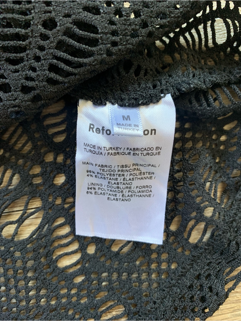 REFORMATION Black Crochet Lace Midi Skirt, size M - Picture 7 of 11
